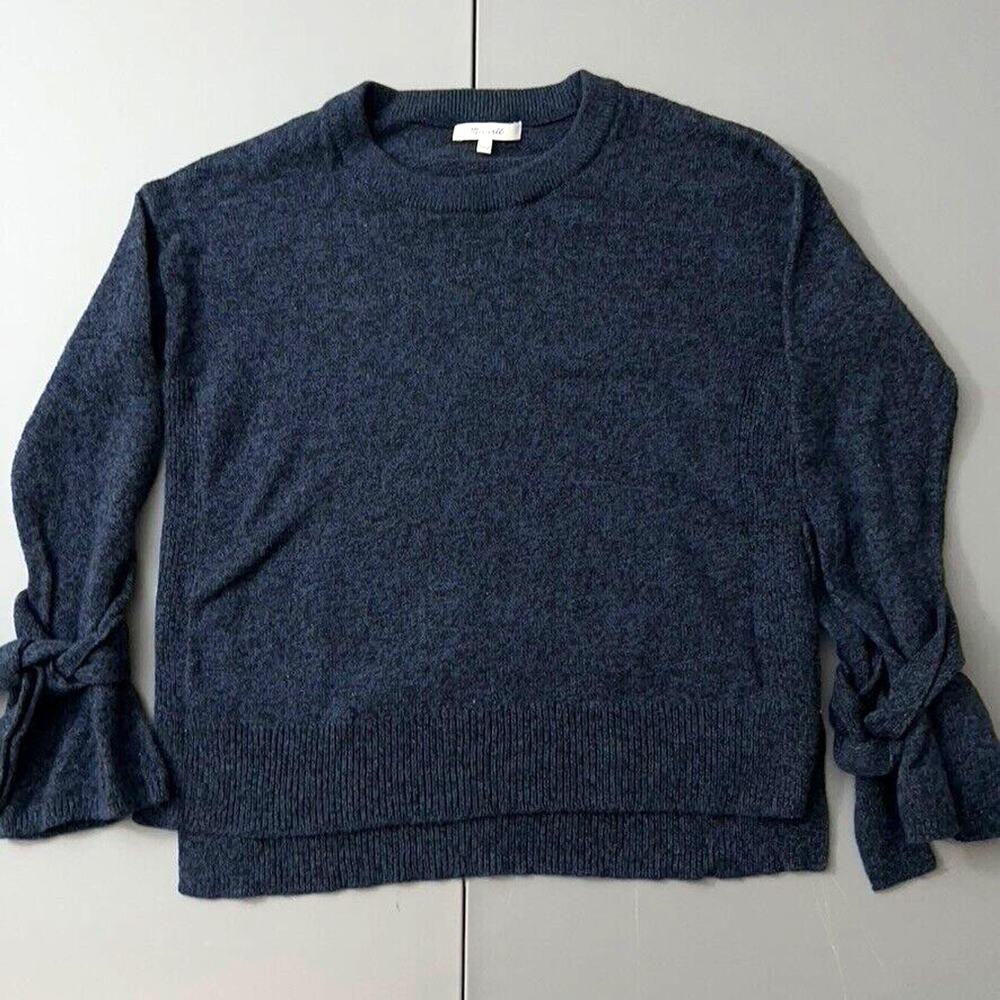 Madewell Pullover Sweater Womens XS Blue Knit Crew Neck Long Sleeve